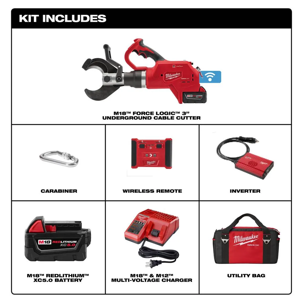 M18 FORCE LOGIC 3" Underground Cable Cutter w/ Wireless Remote