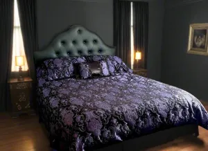 MEDIEVAL TAPESTRY DUVET AND PILLOW SET  - PURPLE/BLACK TAPESTRY - KING SIZE