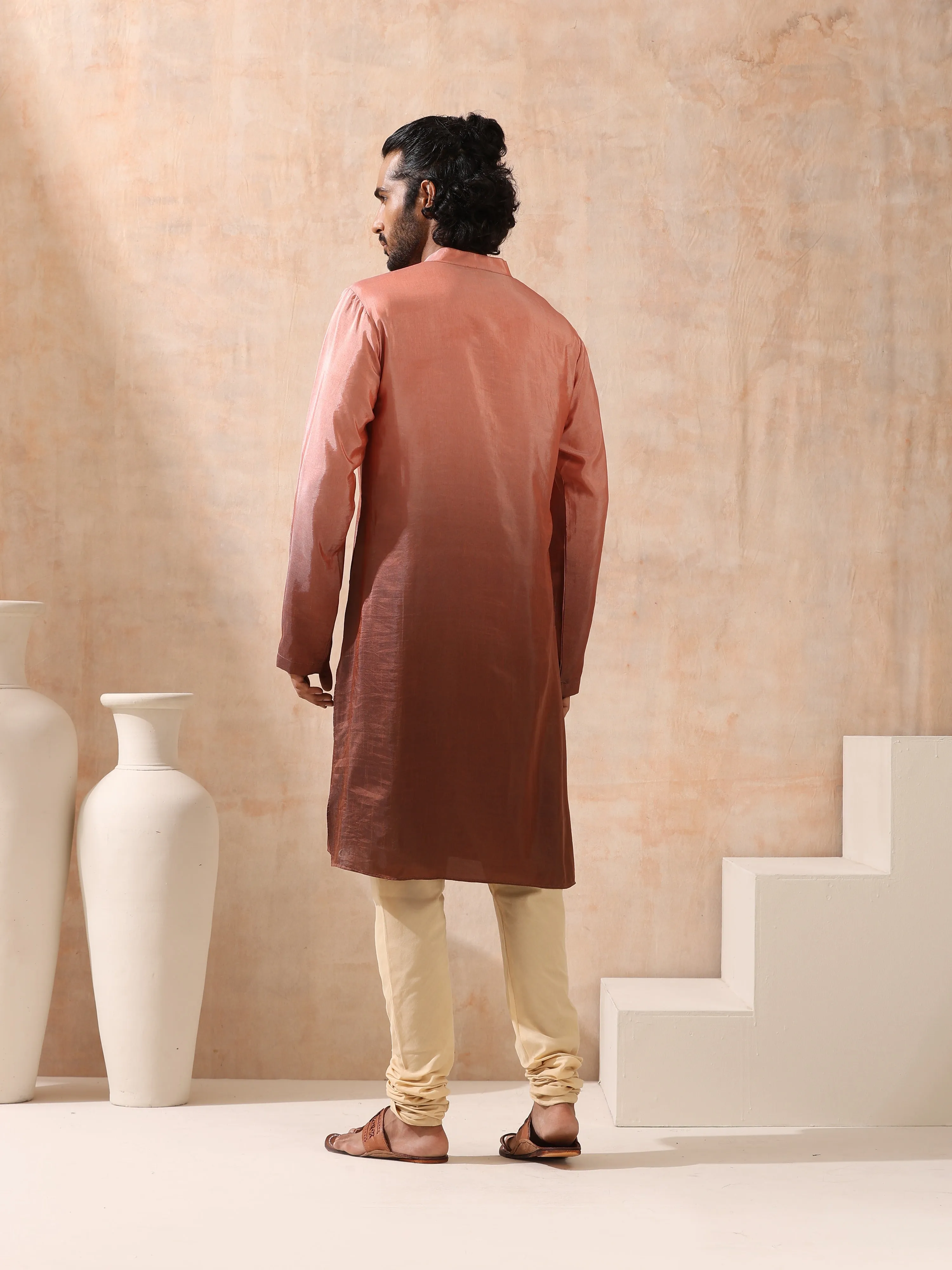 Mens Ombre Shades of Brown Kurta