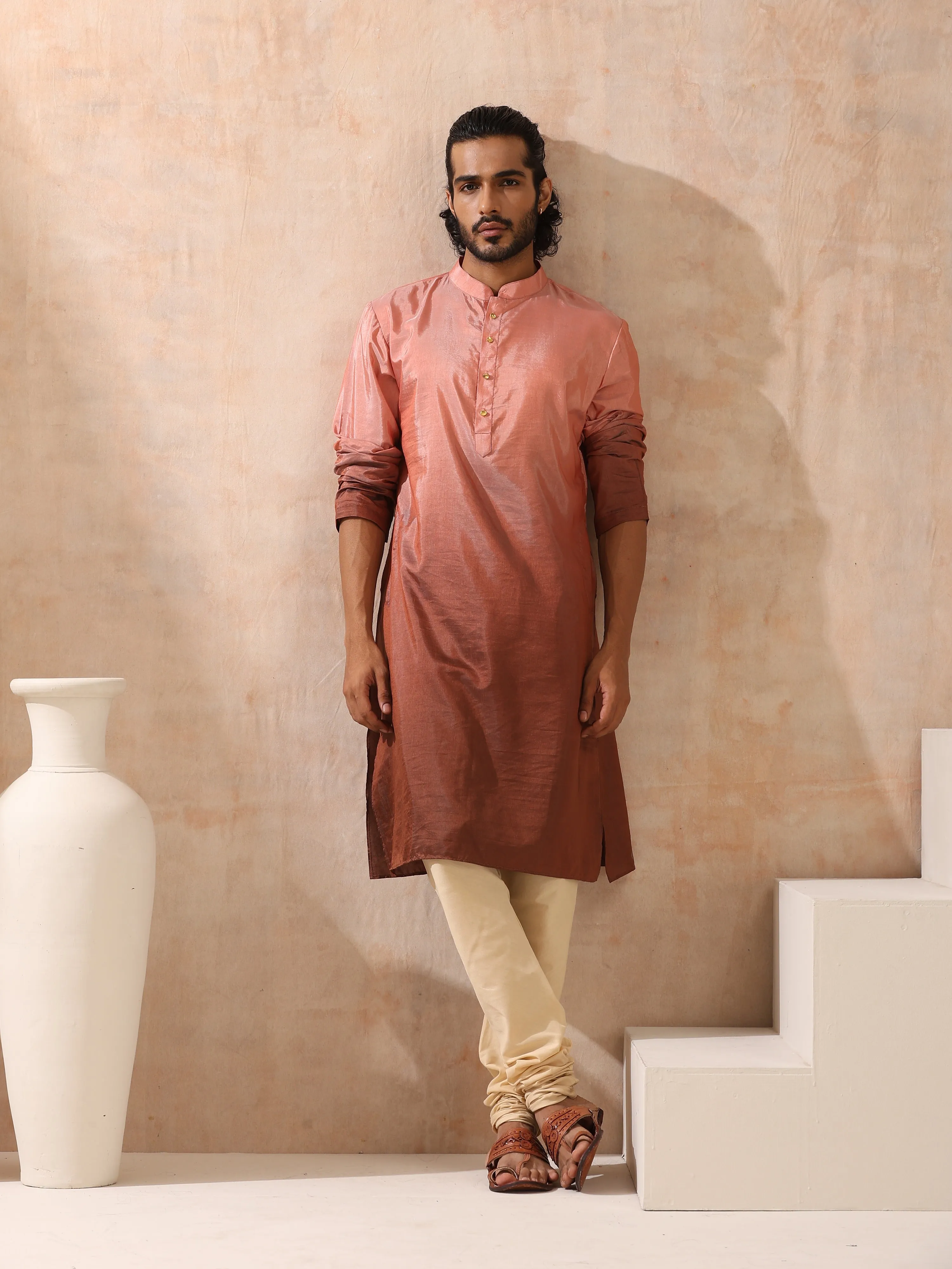 Mens Ombre Shades of Brown Kurta