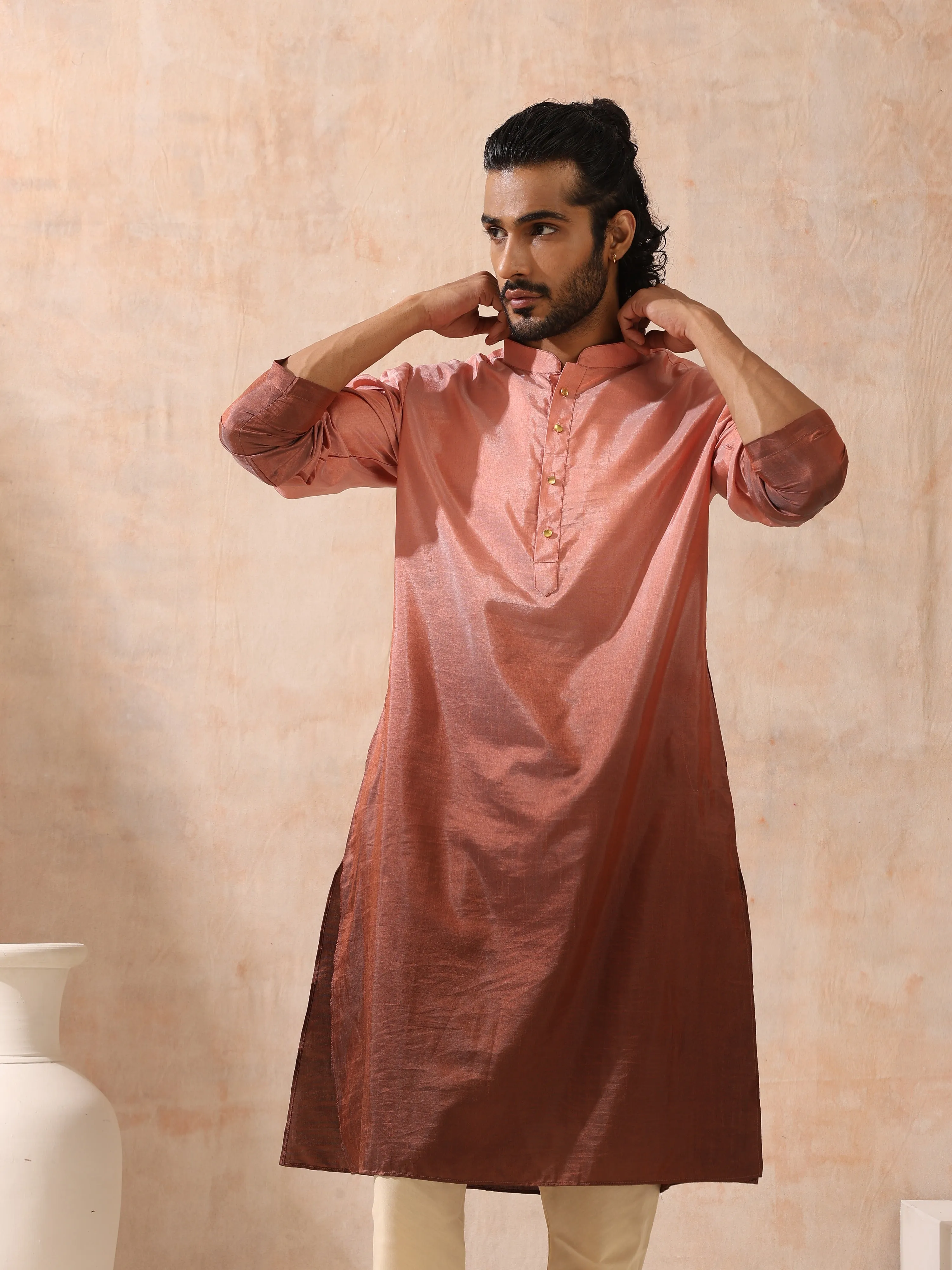 Mens Ombre Shades of Brown Kurta