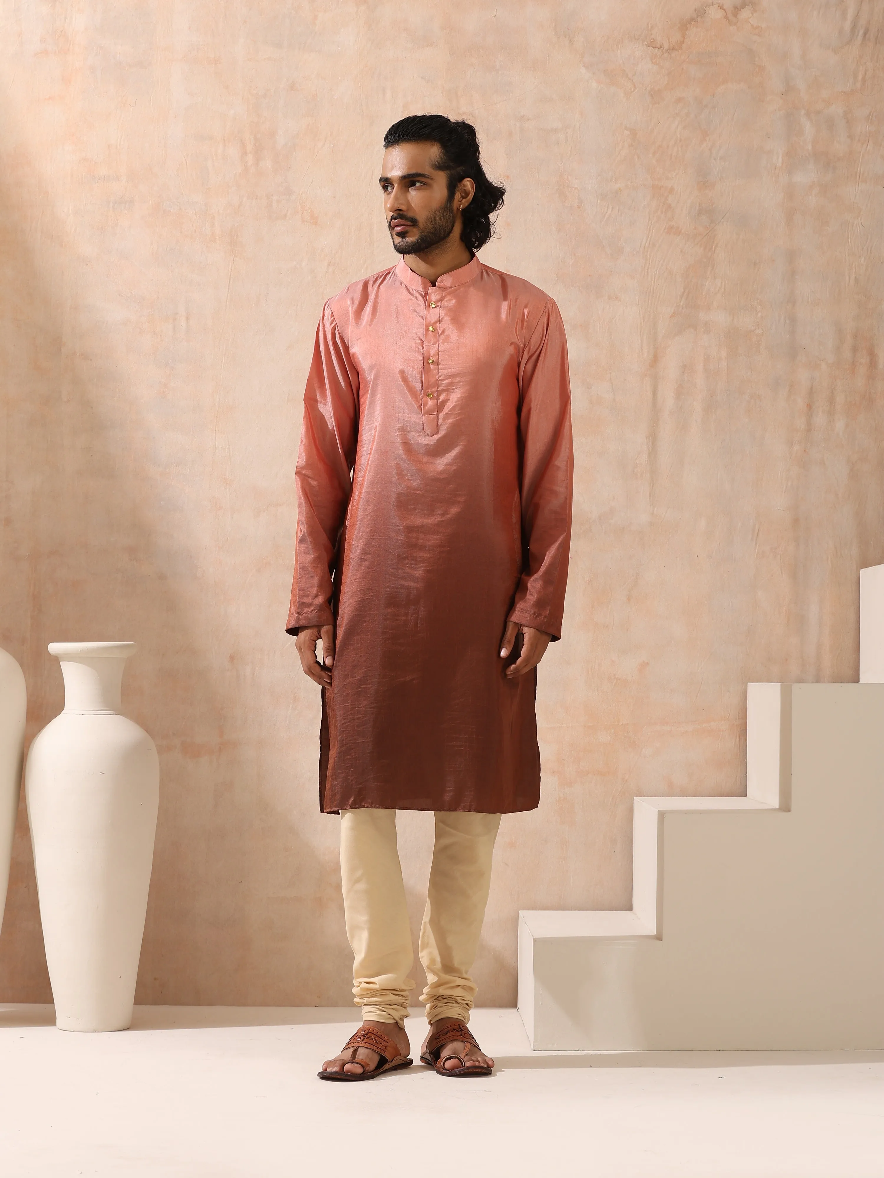 Mens Ombre Shades of Brown Kurta