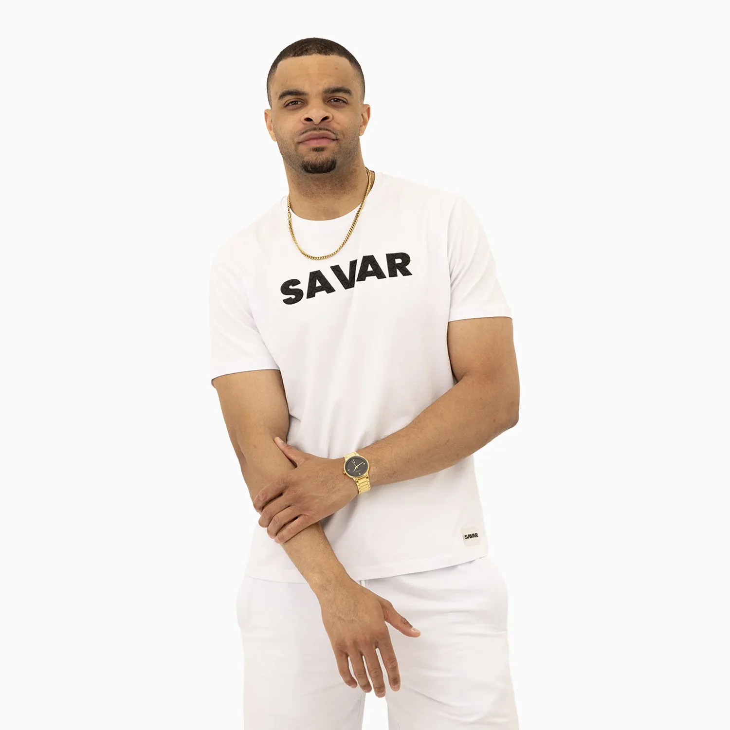 Men's Savar Bold Puff Print Short Sleeves T-Shirt