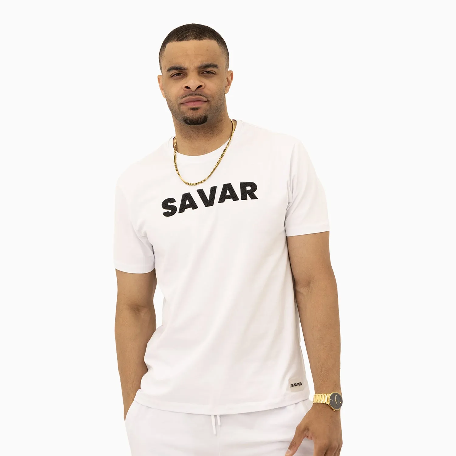 Men's Savar Bold Puff Print Short Sleeves T-Shirt