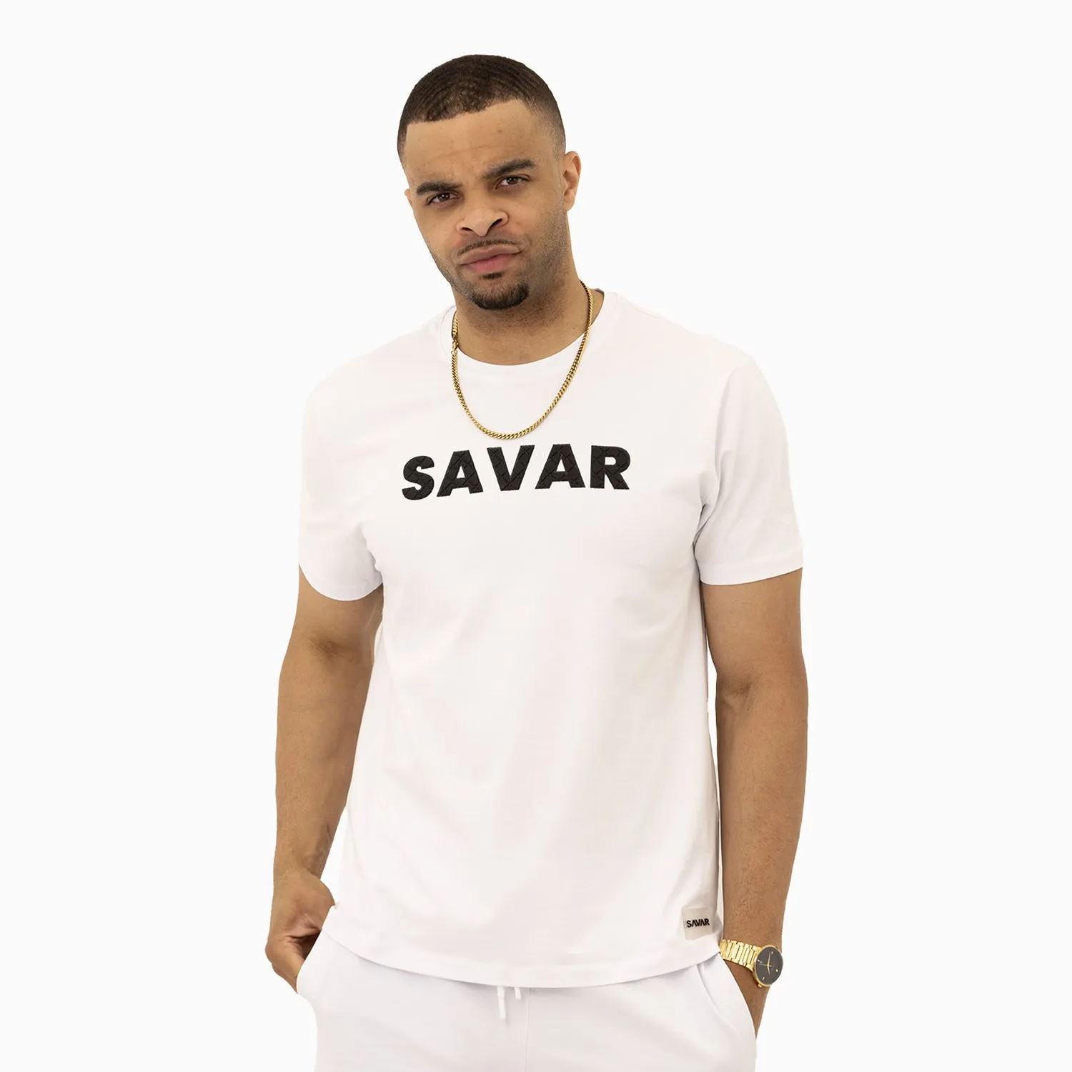 Men's Savar Bold Puff Print Short Sleeves T-Shirt