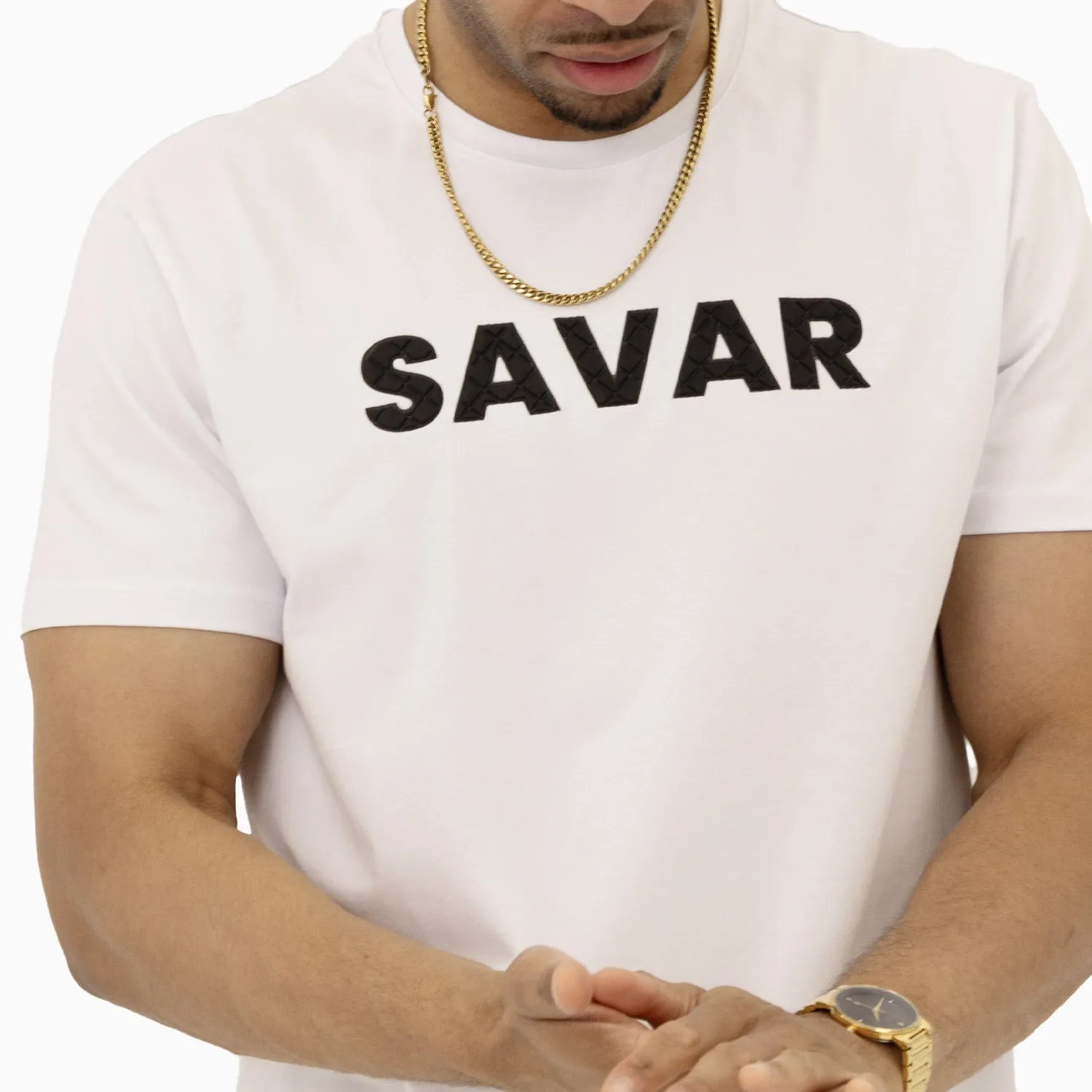 Men's Savar Bold Puff Print Short Sleeves T-Shirt