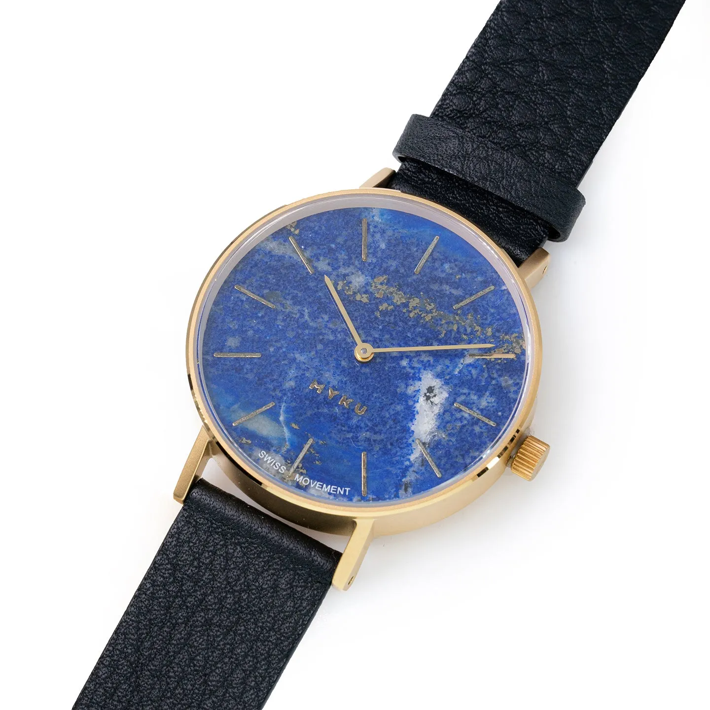 MYKU Lapis Lazuli Gold 38mm Watch