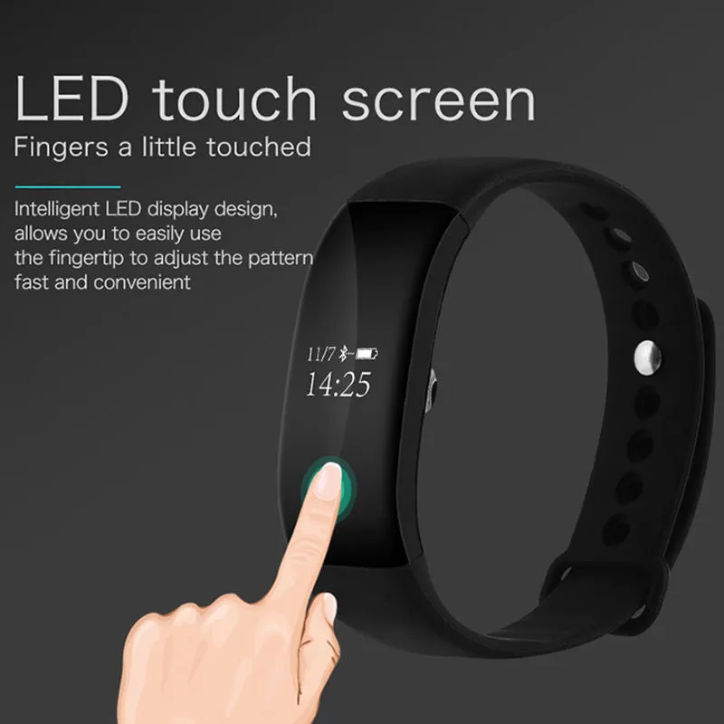 OLED Touch Screen Smart Watch with BP & HR Monitor, Passometer and More