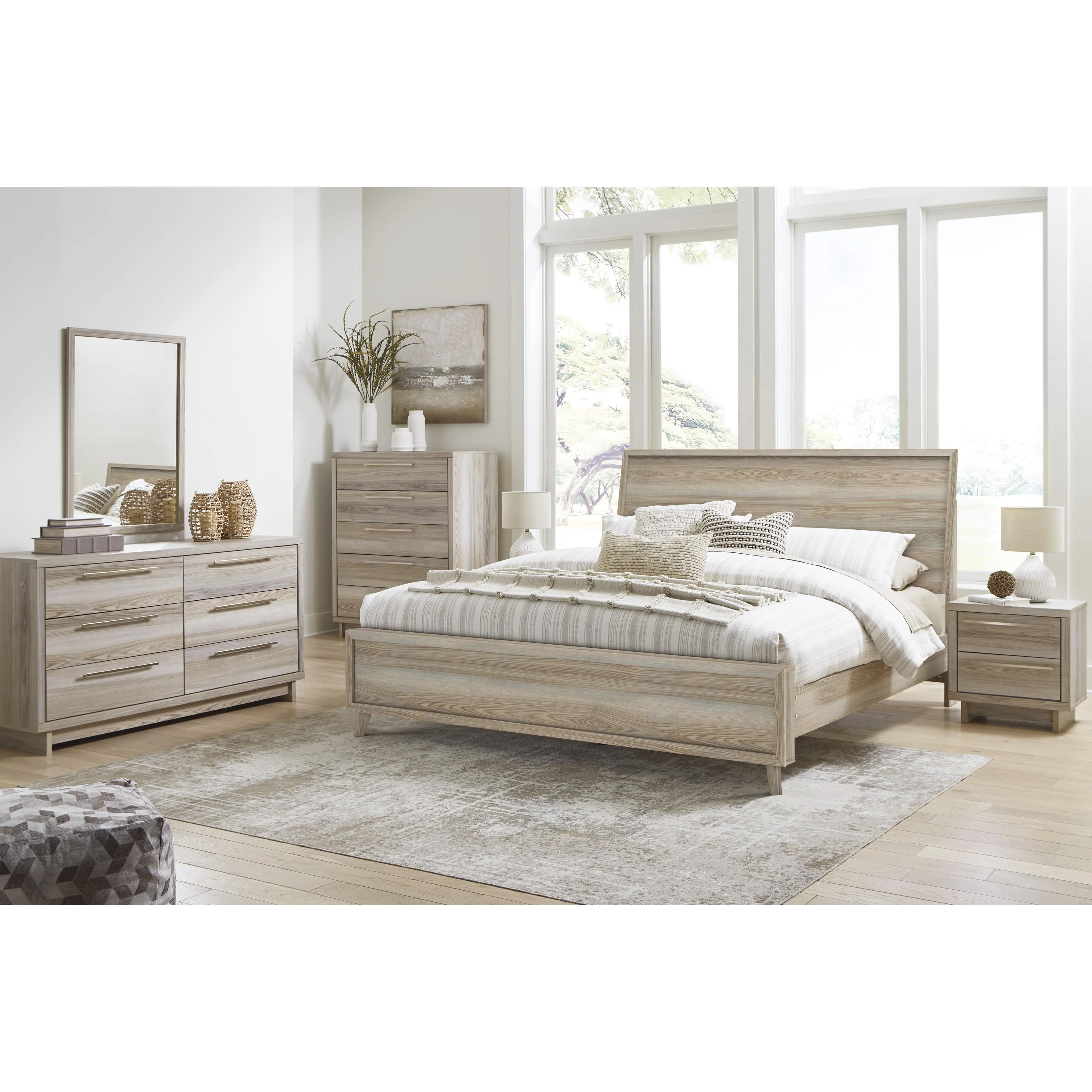 Signature Design by Ashley Hasbrick King Panel Bed B2075-58/B2075-56/B2075-95/B100-14