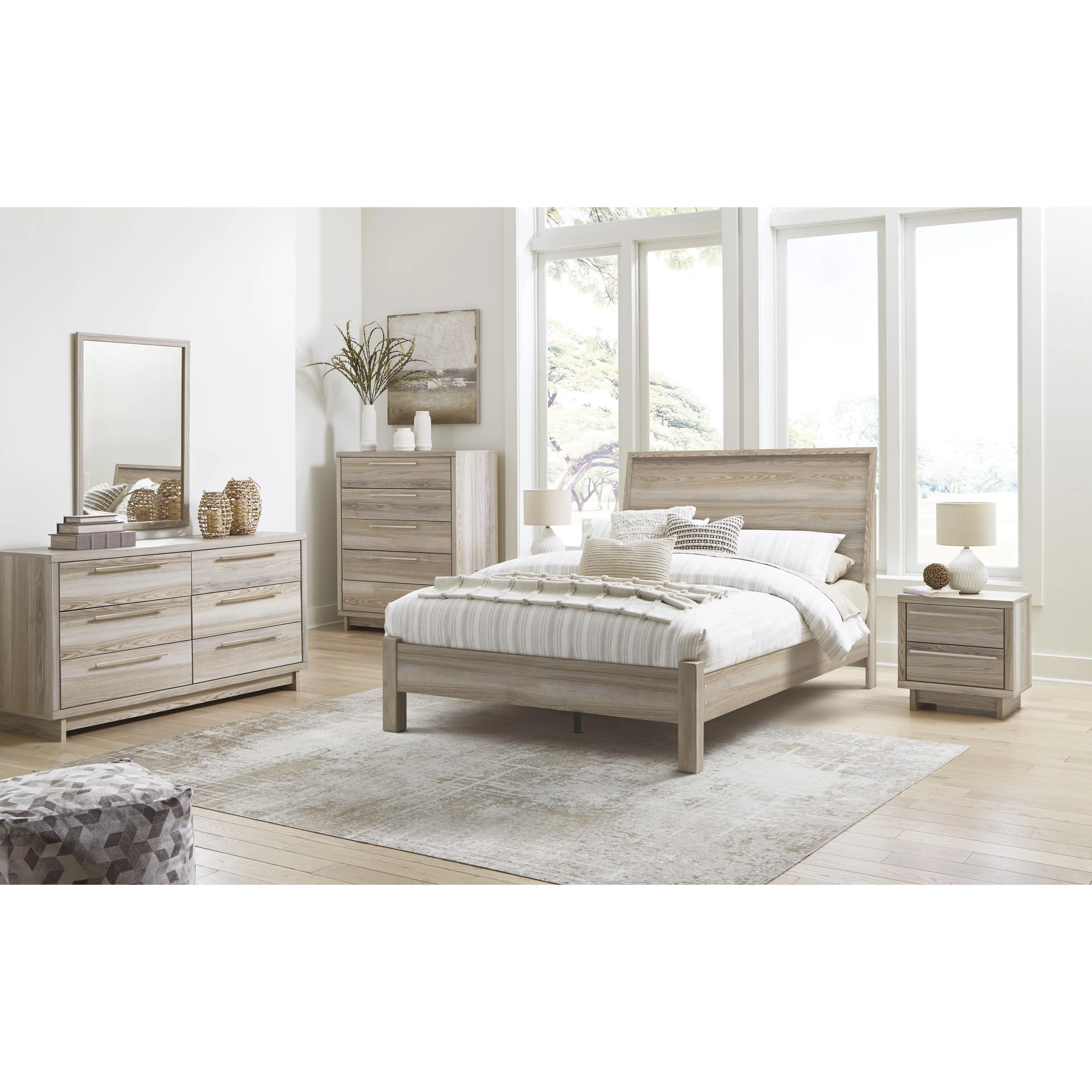 Signature Design by Ashley Hasbrick Queen Panel Bed B2075-57/B2075-154/B100-13