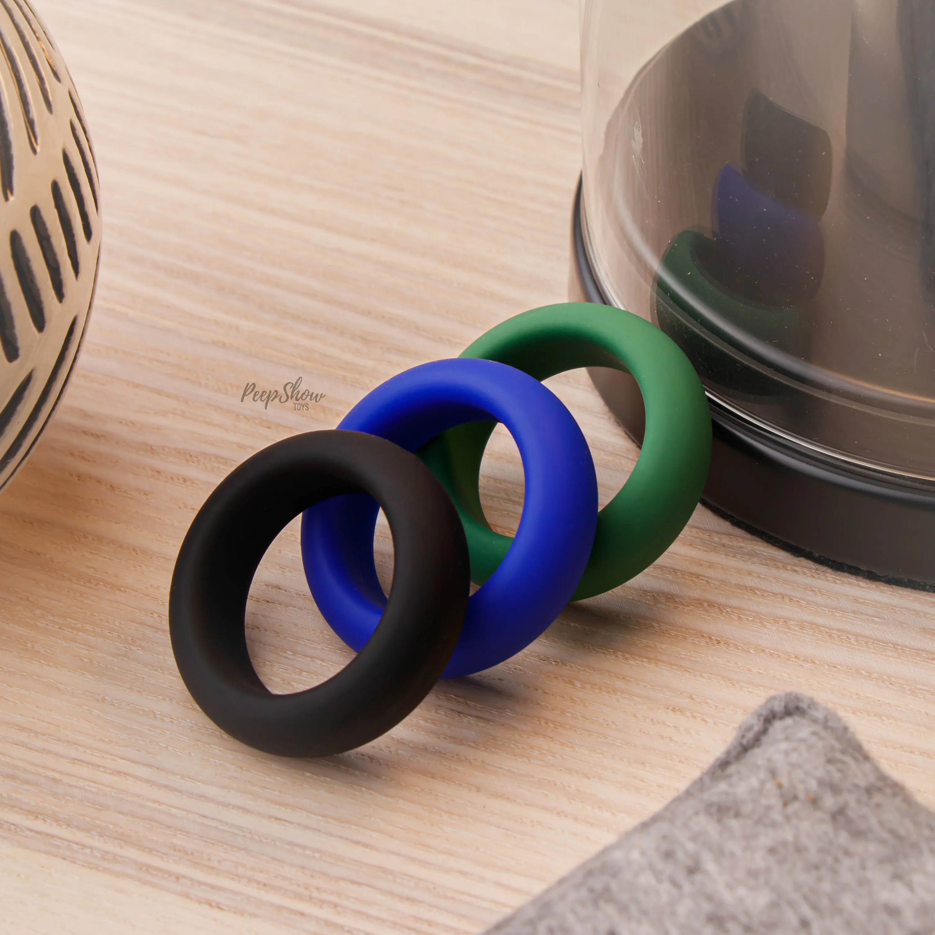 Silicone Cock Ring Trio by Je Joue