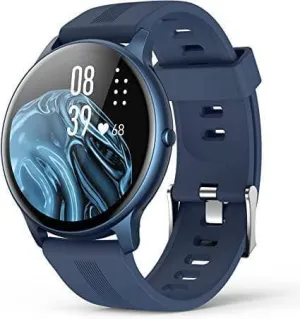 Smart Watch, AGPTEK Smartwatch for Men Women IP68 Waterproof Activity Tracker with Full Touch Color Screen Heart Rate Monitor Pedometer Sleep Monitor for Android and iOS Phones, Blue, LW11