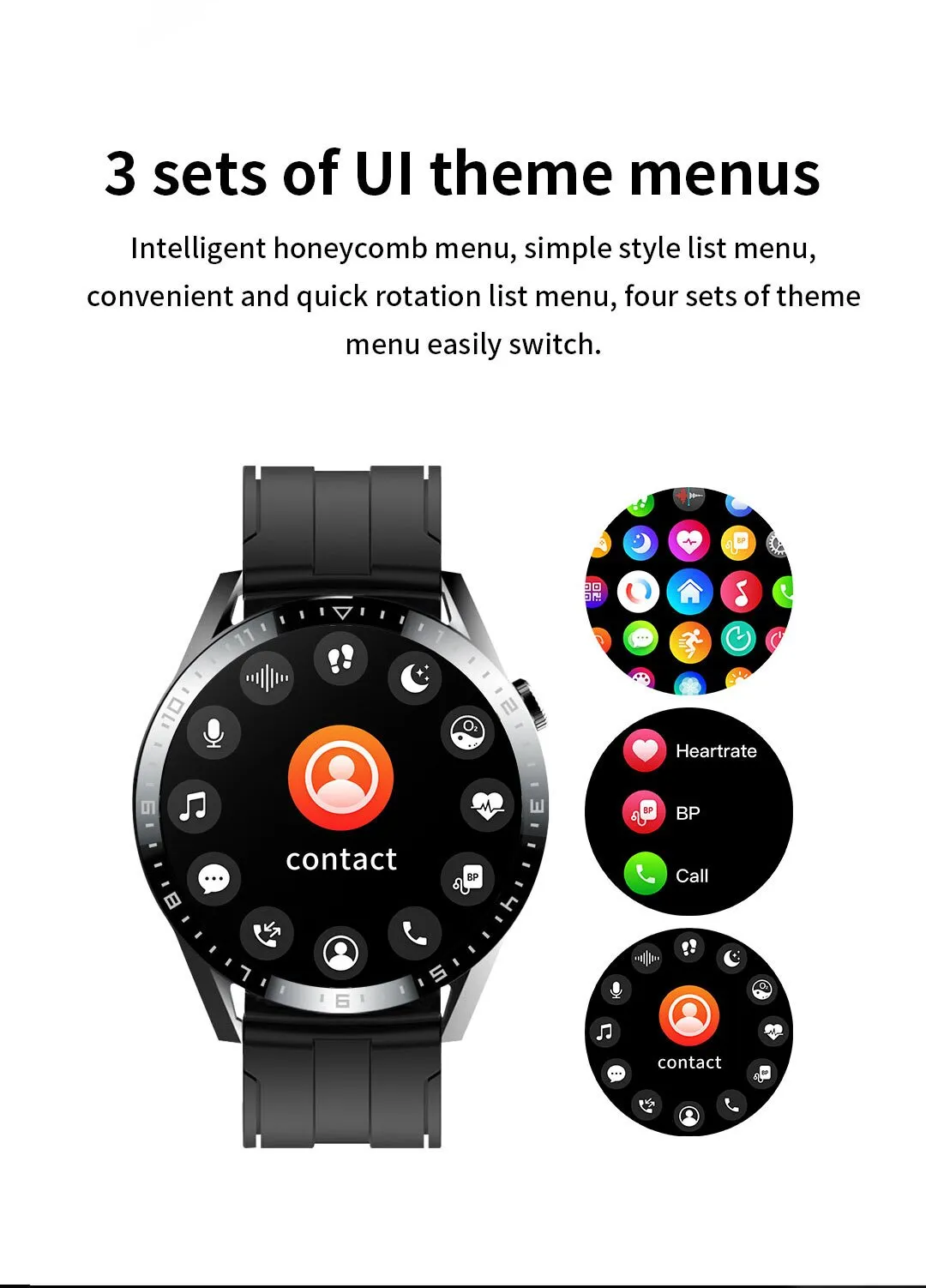 ST3 Bluetooth Smart Watch (Long Standby Time, Fast Charging, Music, Full-Colour Screen & Smart Calls)