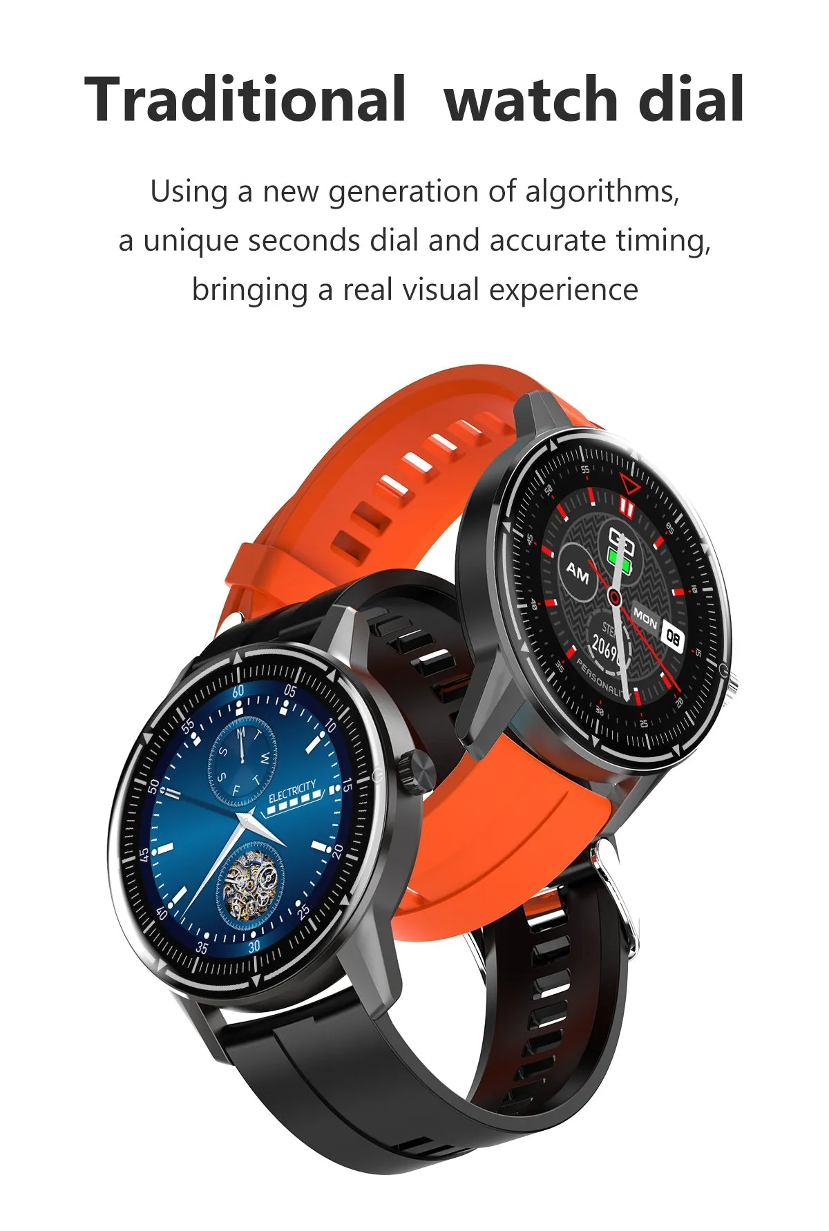 ST3 Bluetooth Smart Watch (Long Standby Time, Fast Charging, Music, Full-Colour Screen & Smart Calls)