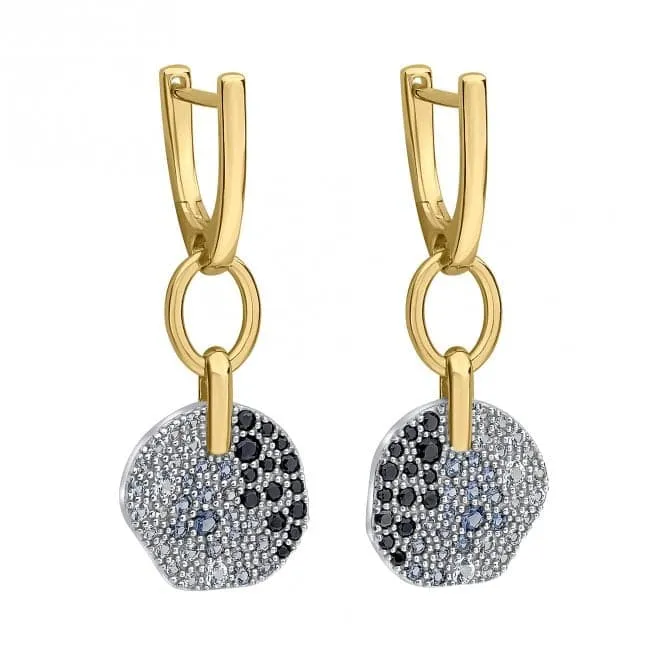 Sterling Silver Platinum 18ct Gold Earrings E6376