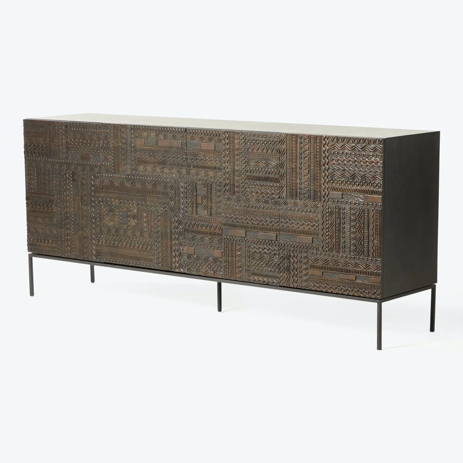 Teak Tabwa 4-Door Sideboard