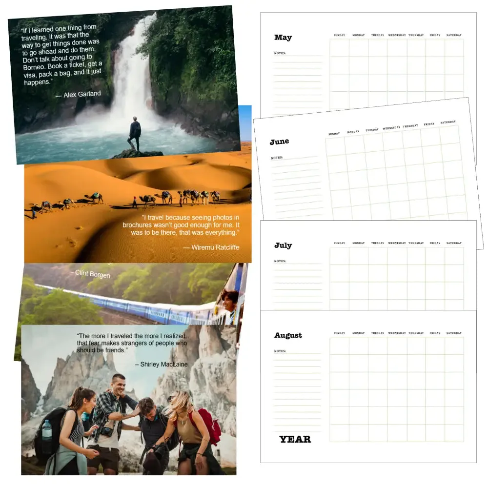 Travel Inspiration Calendar PLR