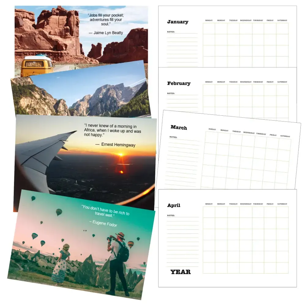 Travel Inspiration Calendar PLR