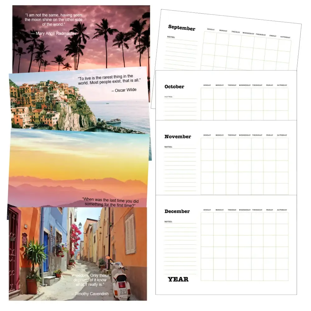 Travel Inspiration Calendar PLR