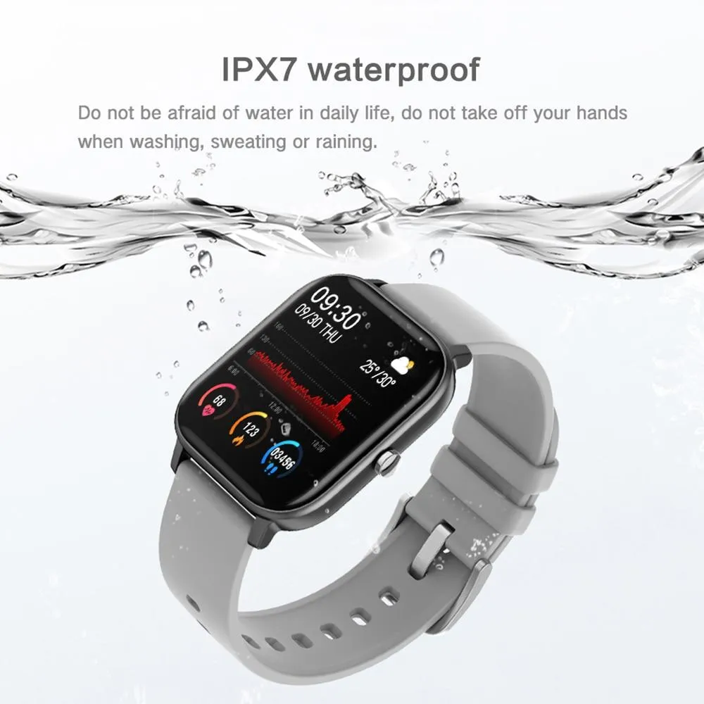 Unisex Full Touch Fitness Blood Pressure Monitor Smartwatch