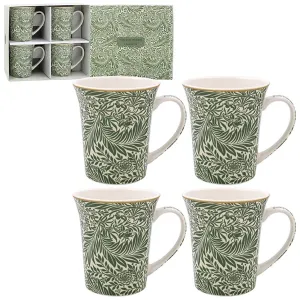 William Morris Set of 4 Larkspur Leaves Mug