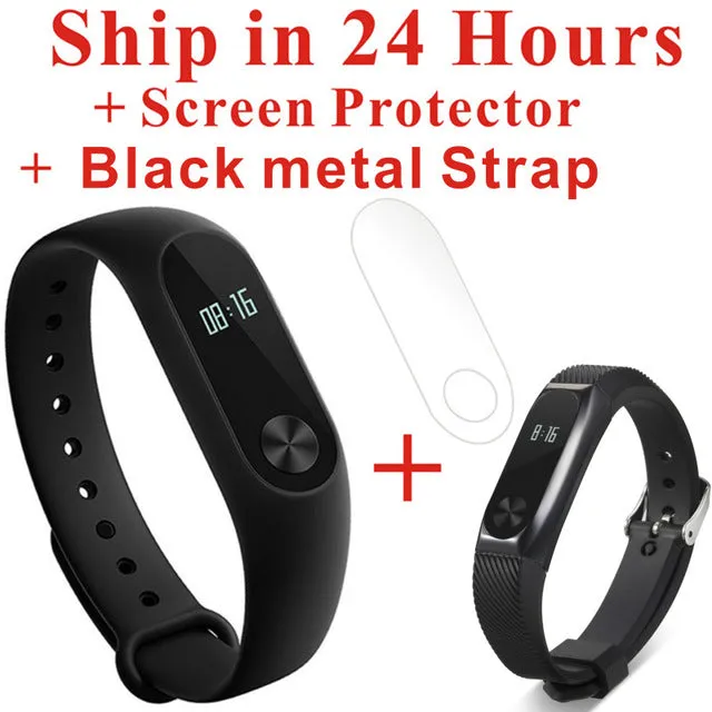 Xiaomi Mi Band 2 Fit Replacement Smart MI Band 2 Touchpad Screen Heart Rate Monitor Pedometer Wristband IP67 FitnessTracker