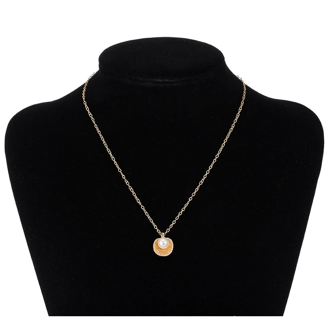 Yellow Chimes Pendant for Woemn Pearl Studded Rose Gold Plated Chain Pendant for Girls and Women