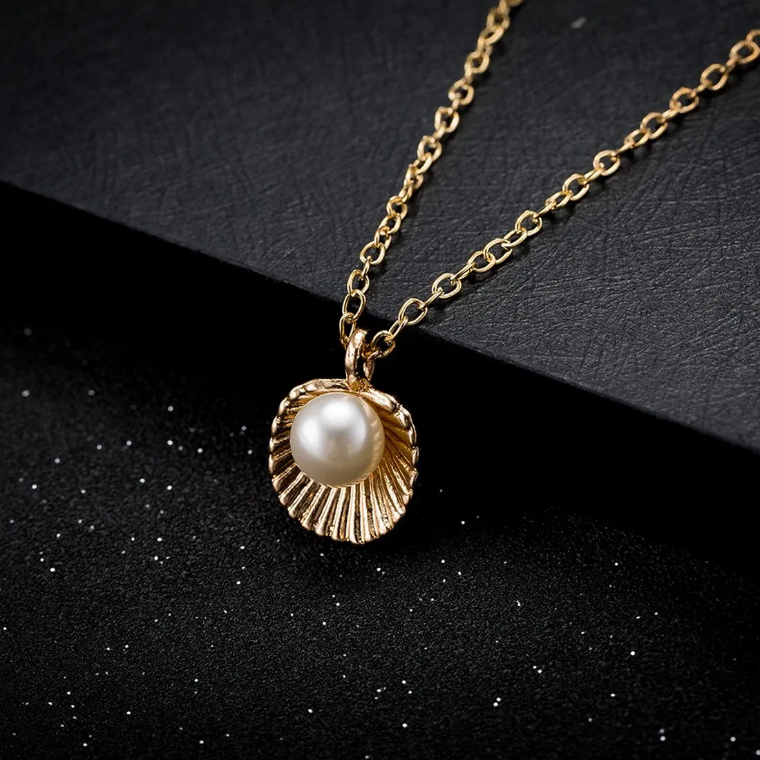 Yellow Chimes Pendant for Woemn Pearl Studded Rose Gold Plated Chain Pendant for Girls and Women